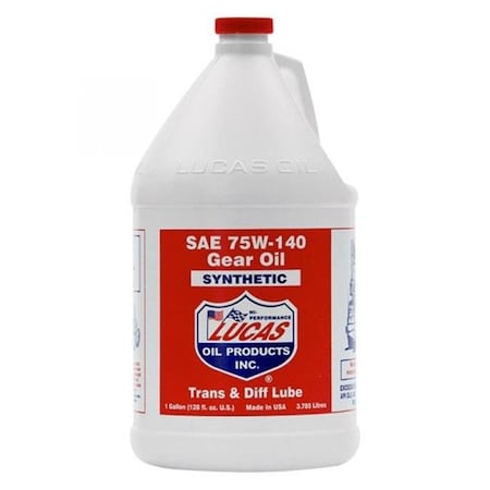 Lucas Oil Lucas Oil Products LUC10122 1 gal Synthetic SAE 75W-140 Gear Oil Trans & Diff Lube; LUC10122